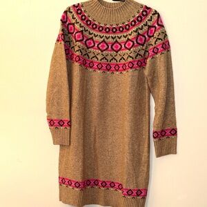 LOFT Fair Isle Sweater Dress